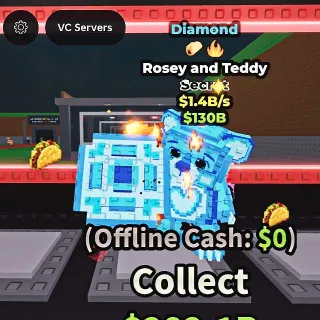 ✅ 【BEST DEAL】 【1.4B/S】 | 💎 DIAMOND ROSEY AND TEDDY | 2 TRAITS | FAST DELIVERY ⚡