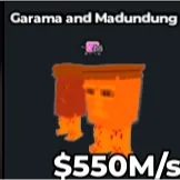 Garama and Madundung 550m/s