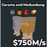 Garama and Madundung 750m/s