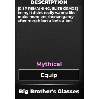 big brothers glasses - type soul