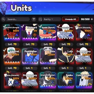 3 Ruler - Ragna 6s - Berserker 6s - Sjw | Unverifed Account | Universal Tower Defense