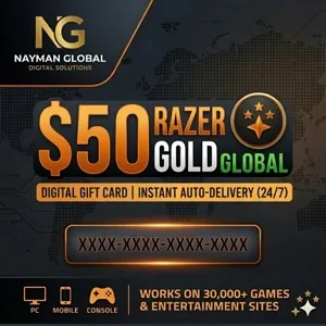 $50 Razer Gold Gift Card (Global PIN) - INSTANT AUTO-DELIVERY 24/7 