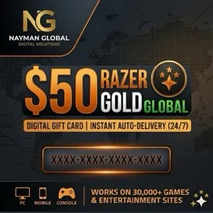 $50 Razer Gold Gift Card (Global PIN) - INSTANT AUTO-DELIVERY 24/7 