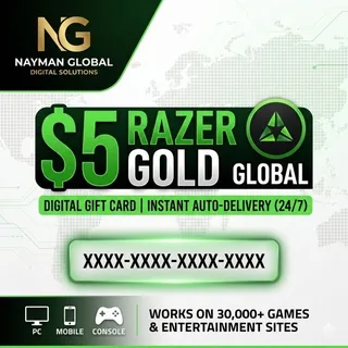 $5 Razer Gold Gift Card - Global - Instant Delivery
