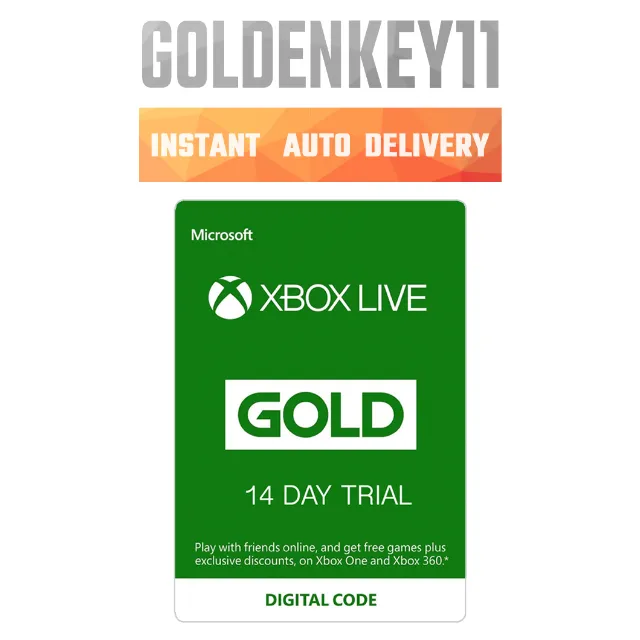 HOT Trial Xbox 360 14 Day Xbox Live Code Free Xbox Live Gold - Main Image