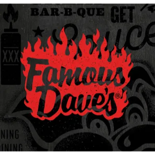$25.00 Famous Dave's Gift Card 