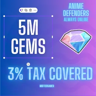 5m anime defenders gems 