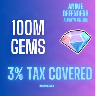 100m anime defenders gems 