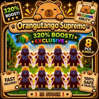 8x Orangutango Supremo | KICK A LUCKY BLOCK| MONEY MAKER | EXCLUSIVE