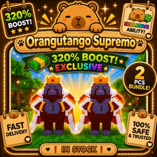 2x Orangutango Supremo + 4 Cones | KICK A LUCKY BLOCK| MONEY MAKER | EXCLUSIVE