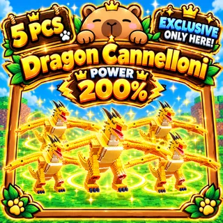 KICK A LUCKY BLOCK |  5 PCS DRAGON CANNELLON | 200% | EXCLUSIVE