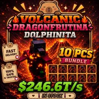 KICK A LUCKY BLOCK | VALOCANIC DRAGONFRUTINA DOLPHINITA | 10X BUNDLE | $246.6T
