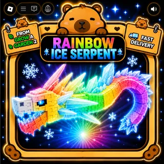 GROW A GARDEN 2 |  BIG RAINBOW ICE SERPENT | FAST DELIVERY