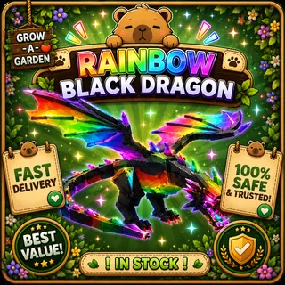 RAINBOW BLACK DRAGON | GROW A  GARDEN 2 | FAST DELIVERY