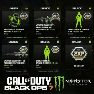 COD Black Ops 7 x Monster Energy Full Set (5 Codes)