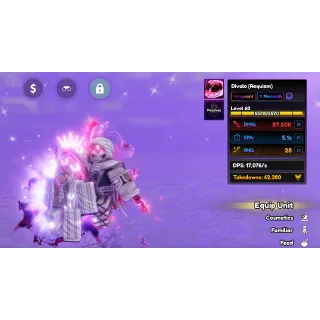 Roblox Anime Vanguards Shiny Diavolo (TRIPLE GODLY STATS)