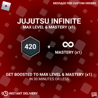 Jujutsu Infinite max level boost 0-420  plus 1 max level mastery