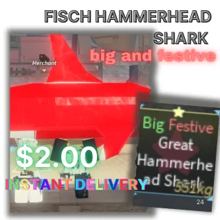 FISCH HAMMERHEAD SHARK (BIG,FESTIVE)