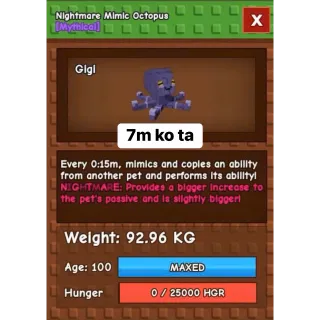 Godly Nightmare Mimic 92kg 15s cd without toy