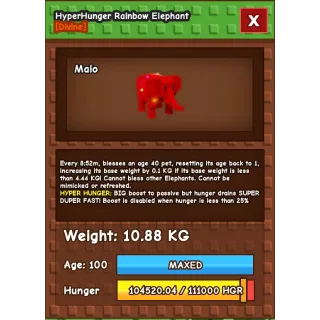 10KG RAINBOW HATCH ELEPHANT