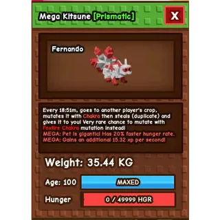 Huge Mega Red Kitsune 35kg (Semi Huge)