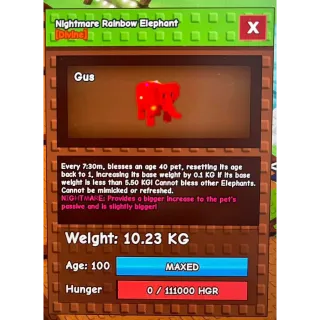 10KG RAINBOW HATCH ELEPHANT