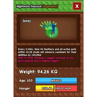 GODLY NIGHTMARE PEACOCK 15CD 92kg