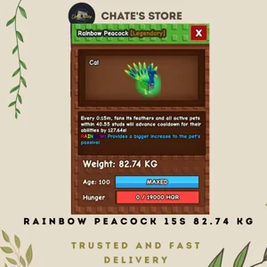 HUGE RAINBOW PEACOCK