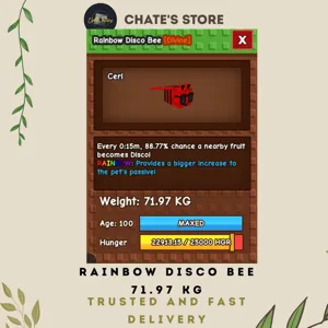 HUGE RAINBOW DISCO BEE