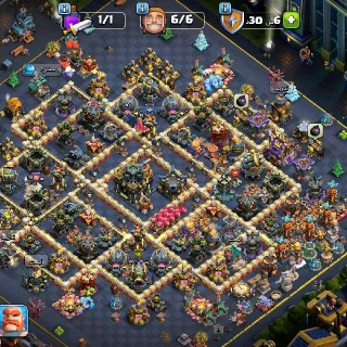 🔥 TH17 Level 243 | High-Level Heroes & Pets | 560+ League Medals | Stacked Skins 🔥