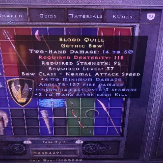 Bloodquill Gothic Bow