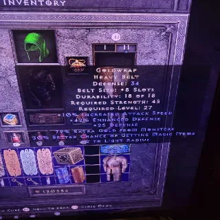 Gold Wrap Heavy Belt