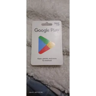 $15.00 USD Google Play