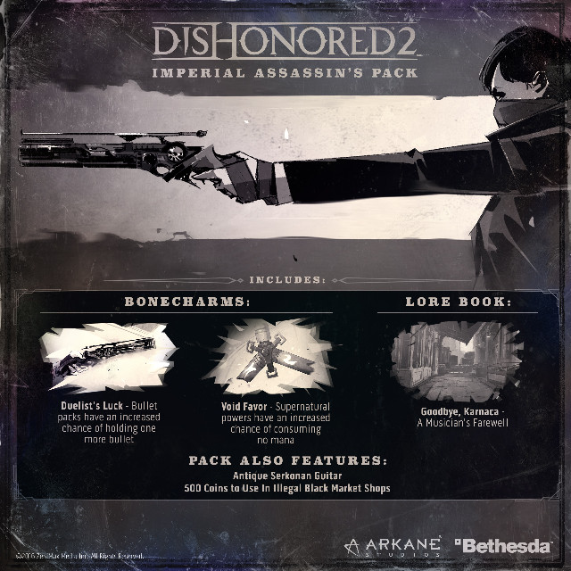 Dishonored 2 Imperial Assassin S Pack Dlc Playstation 4 Ps4 - dishonored 2 imperial assassin s pack dlc playstation 4