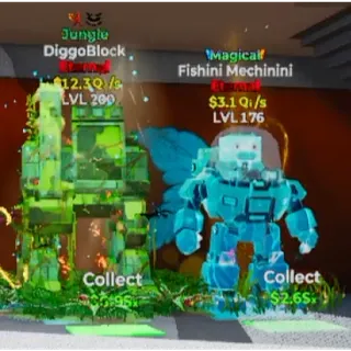 Rebirth Diggo Block and Fishini Mech