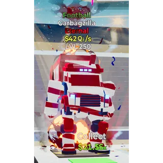 🔥 42 Qi/s MAX LVL 250 FOOTBALL GARBAGZILLA | 2 TRAITS | SKIBIDI + ICE 🧊