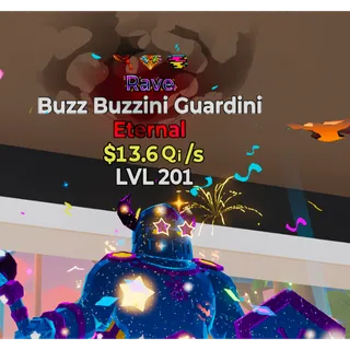 13.6 qi/s | 3 Trait Rave Buzz Buzzini Guardini 