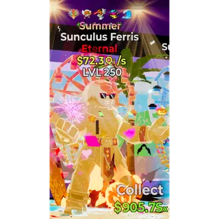 72.3 QI/s Summer Sunculus Ferris | Max Level | Firework + Cupid + Skibidi + Glitch + Wave
