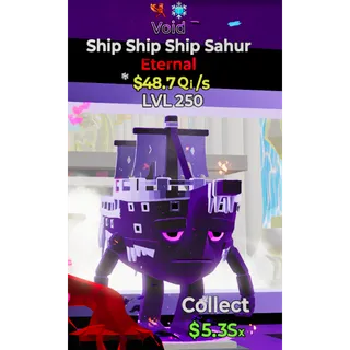 🔥 48.7 Qi/s MAX LVL 250 VOID SHIP SHIP | 2 TRAITS | TUNG TUNG + ICE 🧊