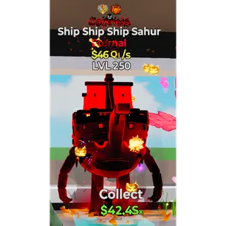 🔥 46 Qi/s MAX LVL 250 DARKNESS SHIP SHIP | 2 TRAITS | FIREWORK + PUMPKIN 🌑