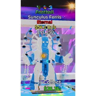 🔥 56.1 Qi/s MAX LVL 250 FOOTBALL SUNCULUS FERRIS | 3 TRAITS | FOREST + GLITCH + WAVE ⚽