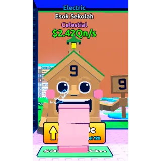 2.42 Qn/s Electric Celestial Esok Sekolah - Escape Tsunami For Brainrot