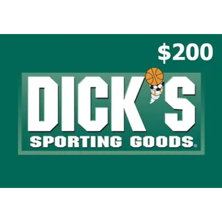 $200.00 USD Dick's Sporting Goods Gift Card - ONE card