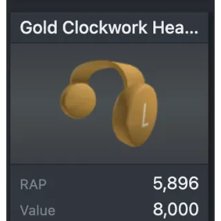 Gold Clockwork Headphones