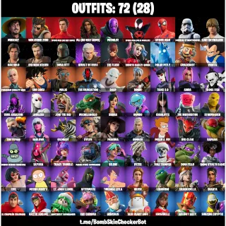 FORTNITE ACCOUNT - 72 SKINS