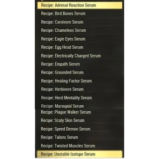 ALL 19 SERUM RECIPES