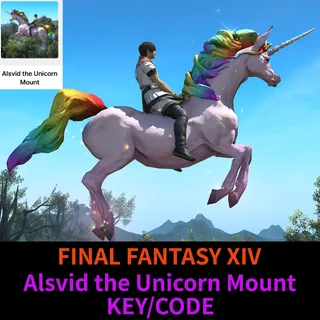 FINAL FANTASY XIV ✅ Alsvid the Unicorn Mount 🔑KEY/CODE ✅ FF14 ✅ Twitch drops ✅ Auto delivery 🚀 