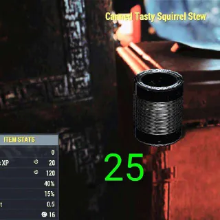 25 Canned Tasty Squirrel Stew