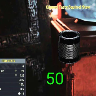 50 Canned Tasty Squirrel