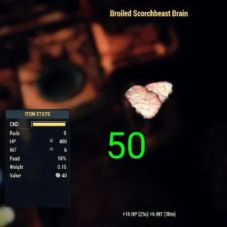 50 Broiled Scorchbeast Brains